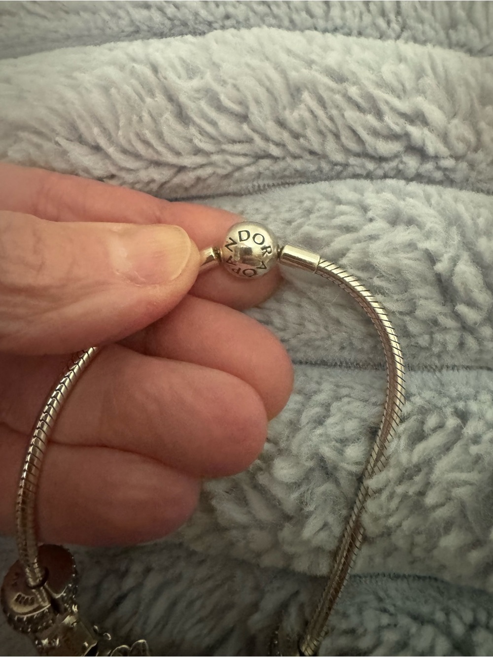 Pandora Silver Snake Chain Charm Bracelet
